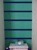 Peel n Stick Wall Application - 2 inch Deep Blue Stripes to create a Wall Design, Bathroom horizontal stripes