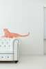 Large Jungle Animal Cheetah Vinyl Wall Decal Stickers Wall Art for Room Decor-Orange
