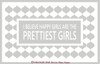 Happy Girls Are The Prettiest Girls Wall Decal for Cancer Awareness White