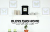 Bless All Who Enter Vinyl Family Wall Decal for Entryway Decor Black