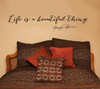 Life Is A Beautiful Thing Marilyn Monroe Wall Decal Quote For Home Decor