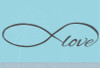 Love Wall Decal with Infinity Symbol for Bedroom Decor