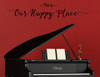 This Is Our Happy Place Wall Decal Inspirational Quote for Entryway Decor-Black
