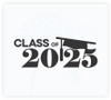 Class of 2025 Vinyl Sticker Decal with Graduation Cap
