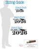Class of 2026 Vinyl Sticker Decal with Graduation Cap- Sizing