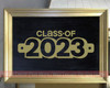 Class of 2023 Graduation Wall Vinyl Stickers Decals Lettering Decor Art Metallic Gold on Chalkboard