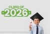Class of 2026 Graduation Wall Vinyl Stickers Decals Lettering Decor Art Lime Green