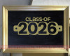 Class of 2026 Graduation Wall Vinyl Stickers Decals Lettering Decor Art Metallic Gold