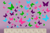 Butterfly Wall Decals for Girls Room, Vinyl Stickers to Decorate with 4 Colors