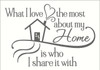 What I Love Most About My Home Quotes Wall Letters Vinyl Decal StGray