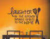 Laughter in the Kitchen Brings Smiles to the Home Wall Decals Kitchen Quotes-Black