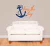 Seas the Day with Anchor Nautical Beach Summer Wall Decals Sticker