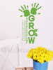 Thank You for Helping Us Grow with Ruler & Hand print School Decals for Teacher-Lime