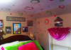 3-Color Wall Stickers Circles Rings and Dots for Home Decor Hot Pink and Lime Green