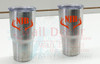 Monogram Vinyl Sticker Decals with Antlers for RTIC or Yeti Tumblers, Set of 2