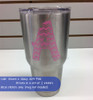 WD660 Monogram Chevron Letter Decal Stickers for Yeti RTIC Tumbler Mugs Set of 2 Custom Letters Personalized Glossy Soft Pink