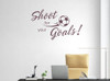 Shoot for your Goals Soccer Wall Art Decals Sports Stickers for Kids Room Eggplant