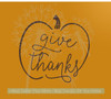 Give Thanks Pumpkin Modern Fall Wall Art Stickers Decals for Home Decor-Chocolate Brown