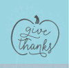 Give Thanks Pumpkin Modern Fall Wall Art Stickers Decals for Home Decor