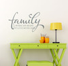 Family Where Life Begins Love Never Ends Wall Decals Quotes Vinyl Sticker-Storm Gray