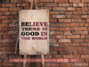 Believe Be the Good 2-color Vinyl Wall Decals Wall Words Stickers-Black, Burgundy