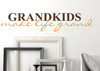 Grandkids Make Life Grand Wall Decals Sticker Vinyl Lettering, 2-color-Chocolate, Rust Orange