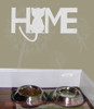 Home with Cat Silhouette Wall Decal Vinyl Stickers for Cat Lovers