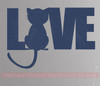 Love Wall Words with Cat Silhouette Wall Art Decal Stickers