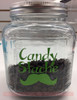 Candy Stache Vinyl Decals Glossy Stickers for Glass or Plastic Containers, Set of 2