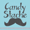 Candy Stache Vinyl Decals Glossy Stickers for Glass or Plastic Containers, Set of 2