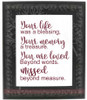 Your Life Was A Blessing, Missed Beyond Measure Wall Words Vinyl Lettering Wall Decals