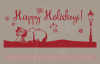 Snowman with Happy Holidays Wall Lettering Vinyl Stickers Home Decor Decals