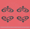 Decorative Home DÃ©cor Wall Art Decal Stickers, Set of 4 Scrolls
