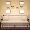 Decorative Home DÃ©cor Wall Art Decal Stickers, Set of 4 Scrolls-Chocolate