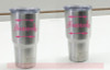 Personalized Name Decal with Arrows for Tumbler Mug Vinyl Decals in durable Hot Pink Glossy vinyl