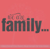 We are Family Wall Decor Lettering Wall Decal Sticker Quotes
