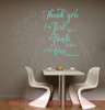 Thank You for the Food, Friends, Love Kitchen Sayings Wall Decal Stickers Mint