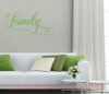 Family Life Begins, Love Never Ends Wall Art Vinyl Lettering Wall Decals-Lime Green