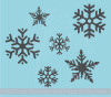 Snowflakes Winter Wall Art Decals Vinyl Stickers for Home Decor Set of 6