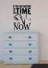 Right Time Its Now Motivational Wall Quotes Vinyl Wall Decal Stickers-Black