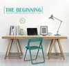 The Beginning Most Important Part Wall Lettering Vinyl Decal Positive Motivational Quotes- Turquoise