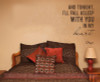 Fall Asleep With You In My Heart Vinyl Wall Decal Sticker Love Quotes Bedroom Decor- Chocolate Brown