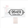 Mailbox Decals Sticker Framed Address Custom Lettering black decal on white basic size mailbox