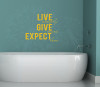 Live Simply Give More Expect Less Inspirational Wall Quotes Decal Stickers-Mustard