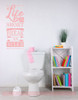 Life Is Short Break the Rules Wall Decal Sticker Word Art For Walls-Carnation