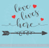 Love Lives Here Home Decor Vinyl Lettering Wall Sticker Bedroom Quotes