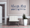 Always Stay Humble & Kind Motivational Quotes Wall Decal Stickers for Home Decor-Deep Blue
