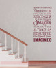 Remember You Are Braver Twice As Beautiful Vinyl Stickers Wall Decals Inspirational Wall Art-Burgundy