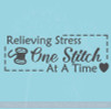 Relieving Stress One Stitch at a Time Wall Decor Vinyl Sticker Decals Sewing Wall Art