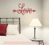 LOVE with Arrow Romantic Home Decor Vinyl Wall Sticker Lettering Wall Quotes-Red